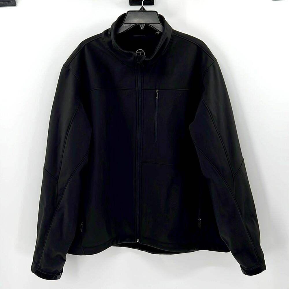 Tech by Tumi Fleece Lined Soft shell Full Zip Jacket - Black - XL